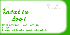 katalin lovi business card